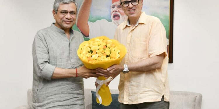 CM Omar Abdullah meets Railway Minister Ashwini Vaishnaw, seeks enhanced rail connectivity for J&K
