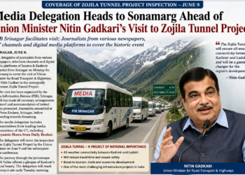 Media Delegation Heads to Sonamarg Ahead of Union Minister Nitin Gadkari’s Visit to Zojila Tunnel Project
