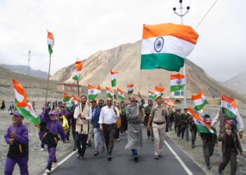 National Handloom Day Celebrated with Tiranga Yatra at Lukung, Changthang; Swadeshi Spirit Echoes from Ladakh’s High Himalayas